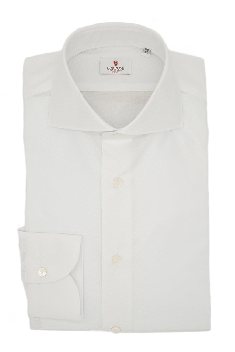 Dobby Shirt White Dots