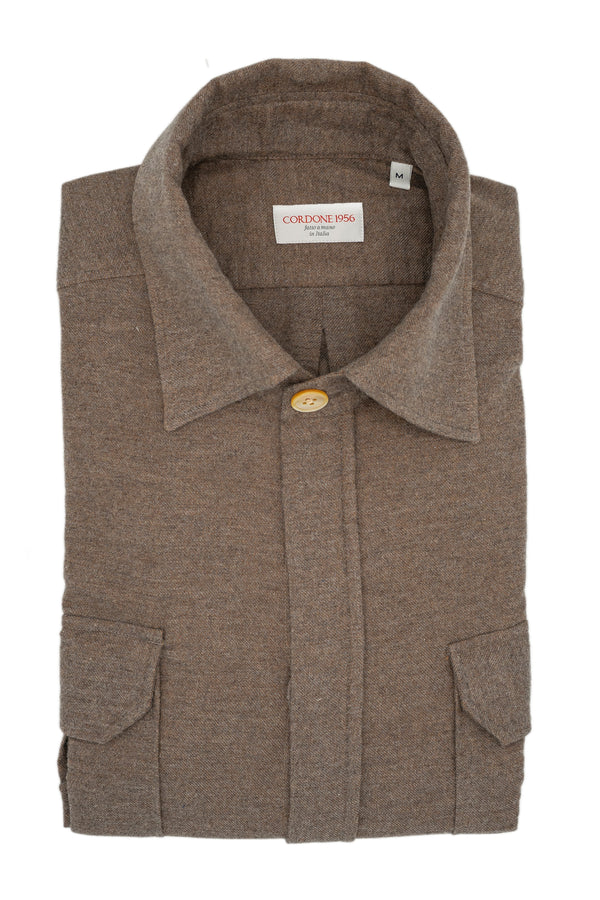 Safari Flannel Overshirt Brown