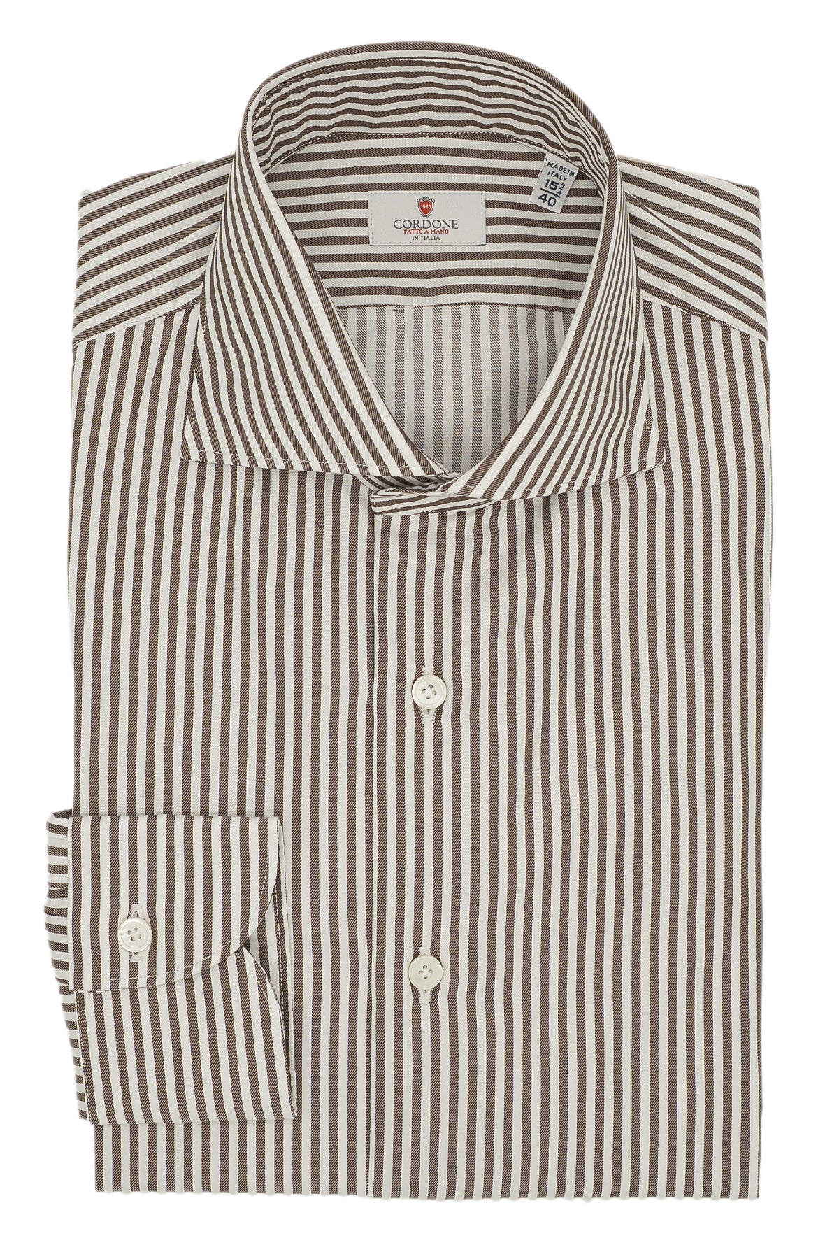 Striped Twill Shirt Brown Easy iron Regular Fit / XXL 46 - 18 Striped Twill Shirt Brown Easy iron Regular Fit / XXL 46 - 18