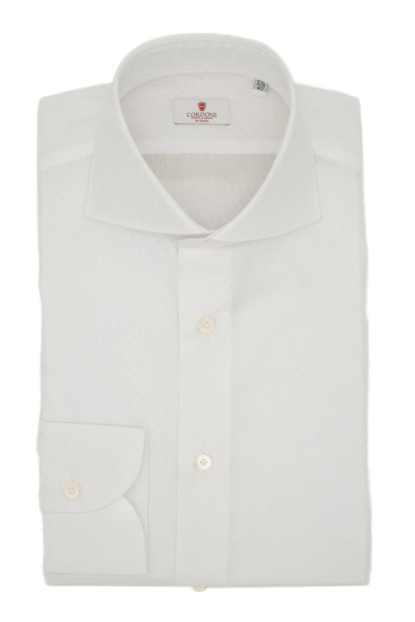 Dobby Shirt White Rhombs - October Bundle