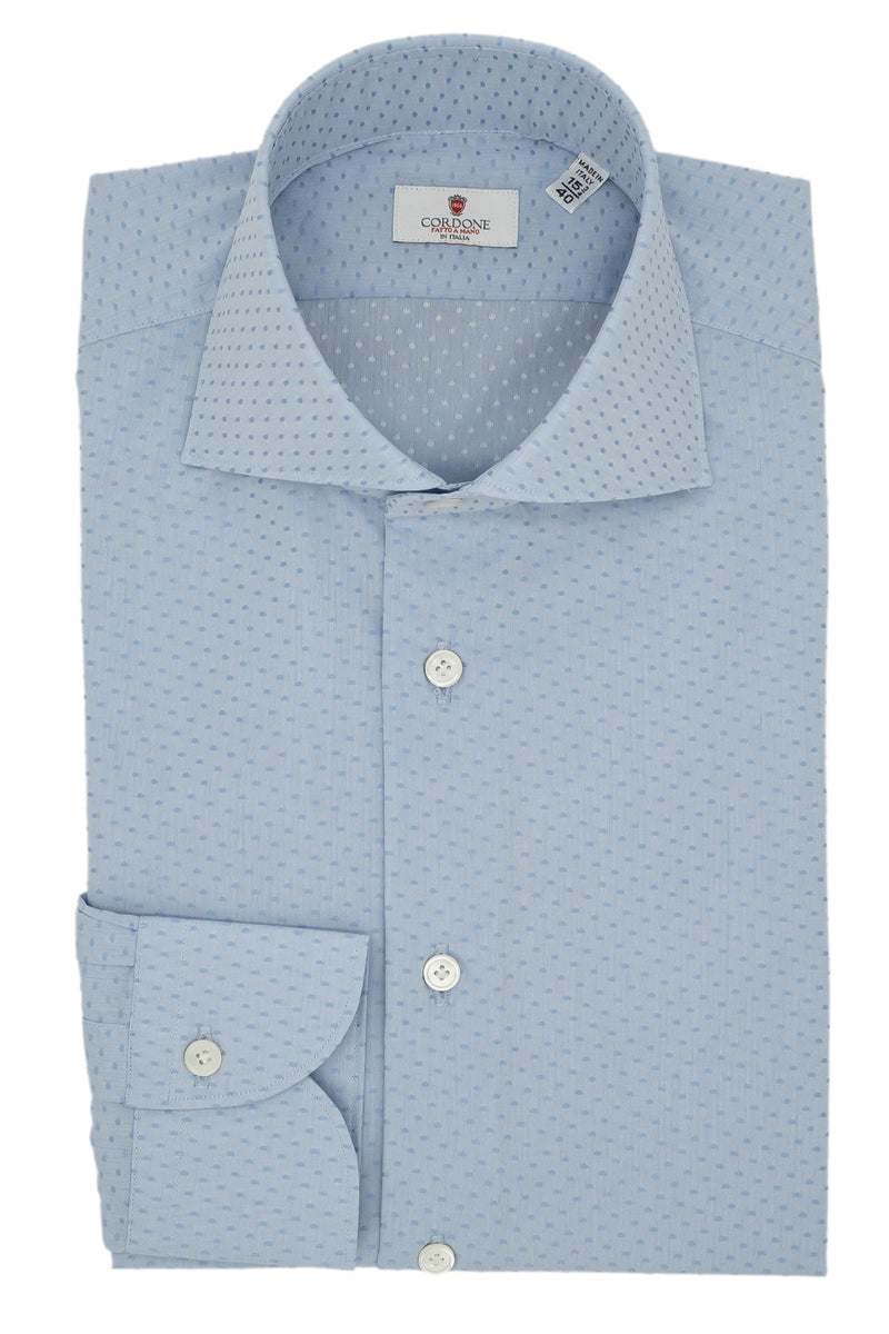 Dobby Shirt Azure Dots - October Bundle