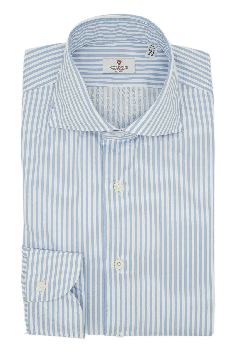 Striped Twill Shirt Azure - October Bundle