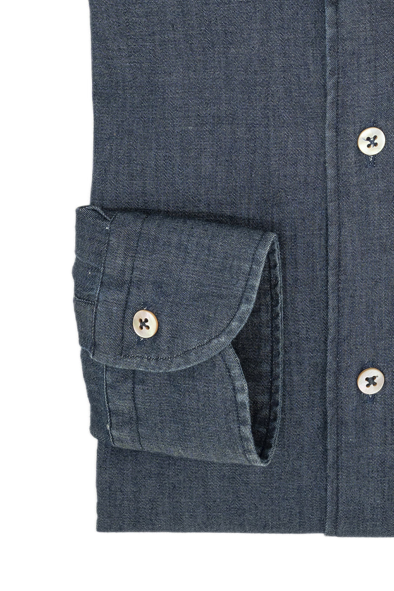 Dark Blue Denim Shirt