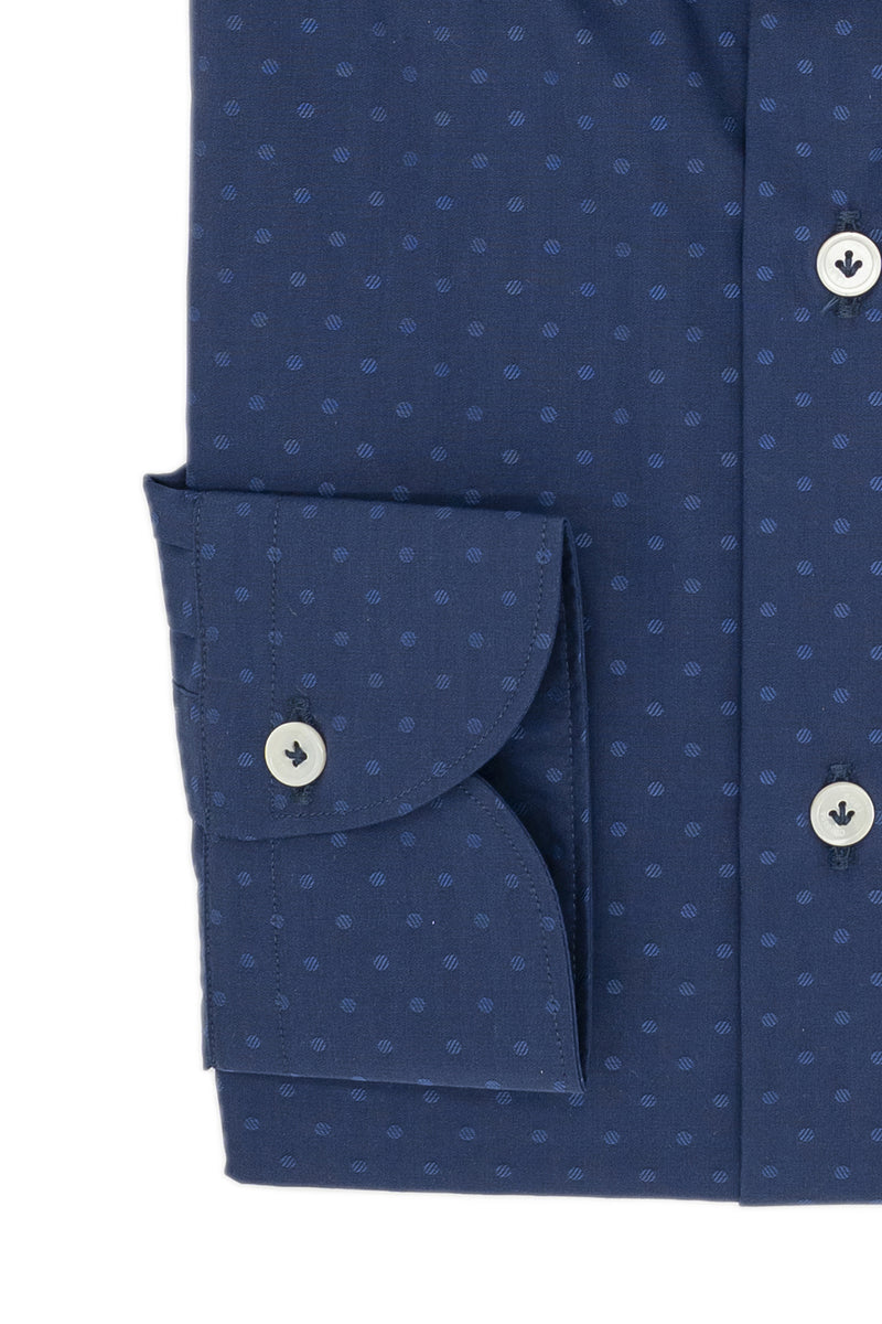 Dobby Shirt Blue Dots