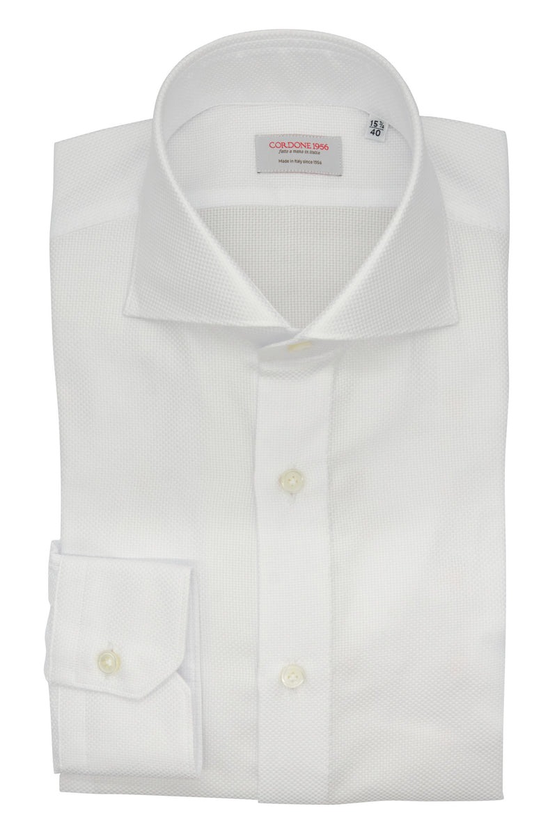 White Royal Oxford Solid Shirt Handmade – CORDONE1956