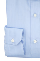 Handmade Light Azure Big Spina Shirt - Italian Cotton - Handmade in Italy