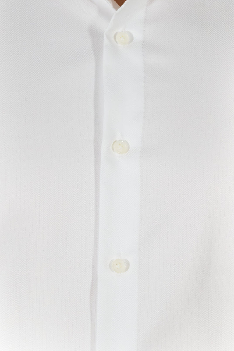 Handmade White Little Spina Shirt - Italian Cotton - Handmade in Italy