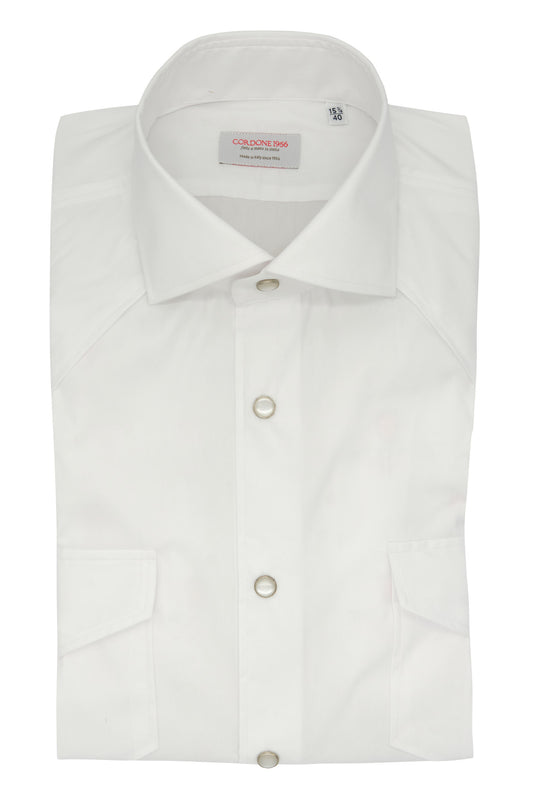 White Tex Model Shirt - Italian Cotton - Handmade in Italy - VIP