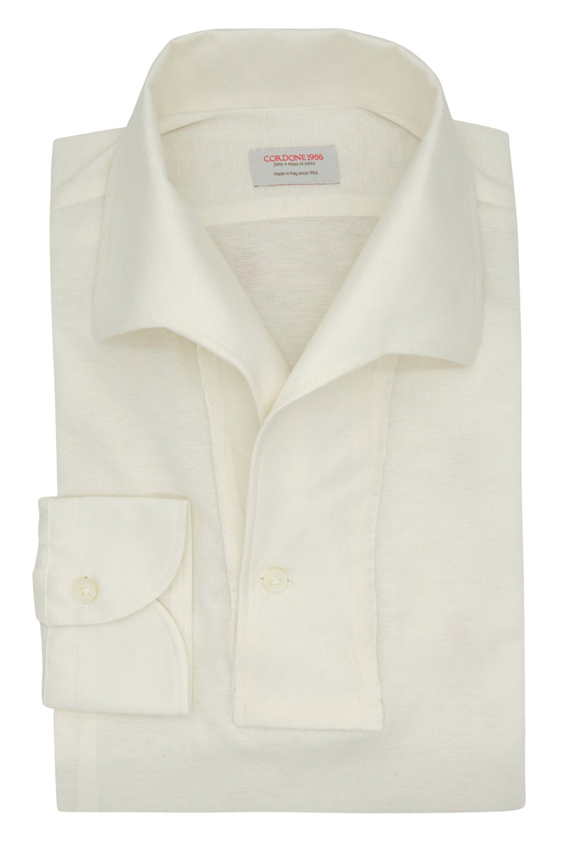 One Piece White Jersey Silk Polo Shirt One Piece White Jersey Silk Polo Shirt