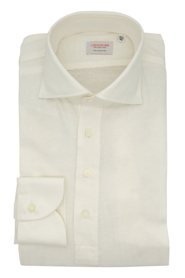 White Polo Shirt  - Italian Cotton - Handmade in Italy