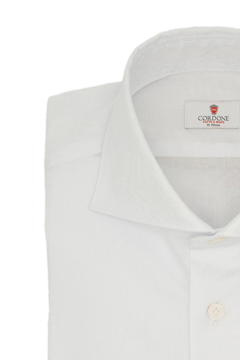 Dobby Shirt White Pasley