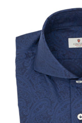 Dobby Shirt Blue Pasley