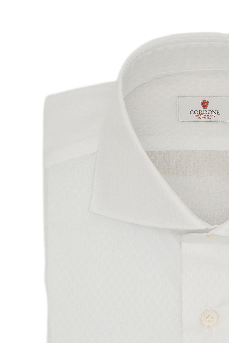 Dobby Shirt White Rhombs