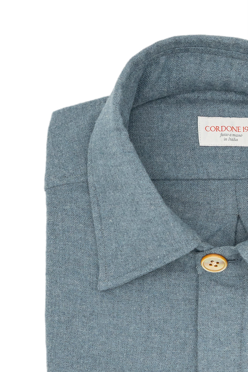 Safari Flannel Overshirt Azure