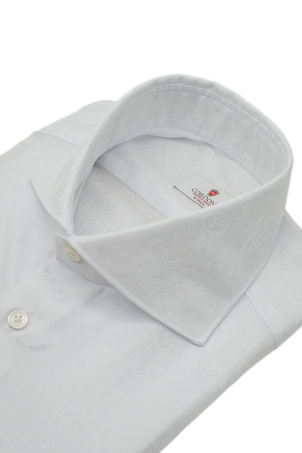 Dobby Shirt White Pasley