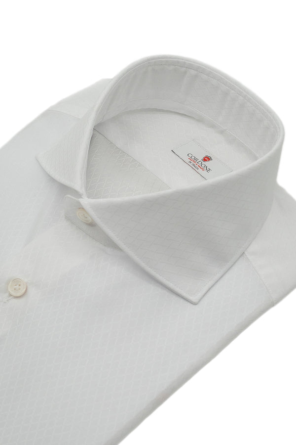 Dobby Shirt White Rhombs