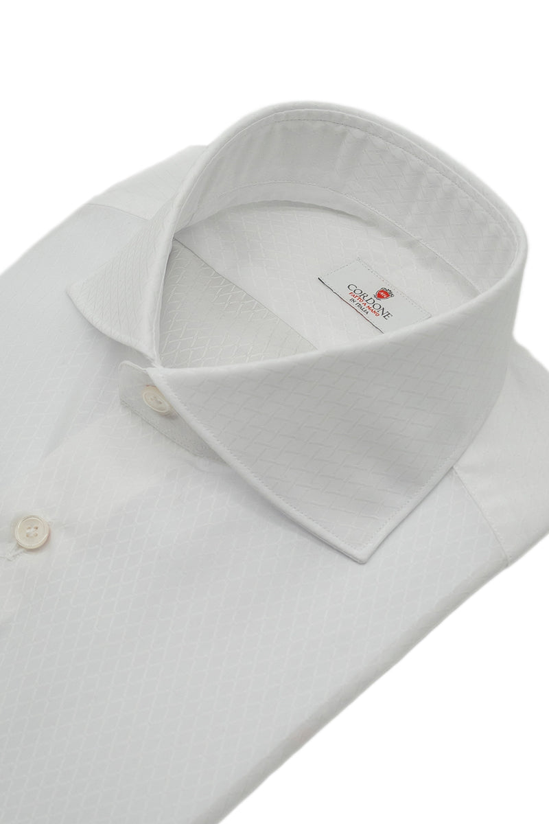 Dobby Shirt White Rhombs