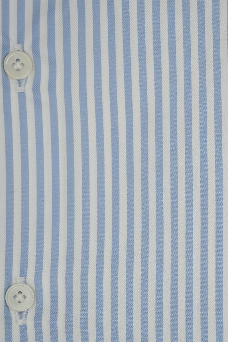 Striped Twill Shirt Azure