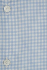 Camicia a quadri azzurra in twill Facile Stiro