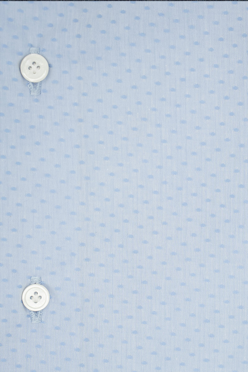 Dobby Shirt Azure Dots