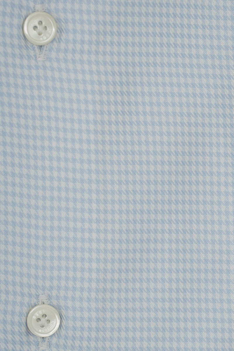 Camicia Pied-De-Poule azzurra in twill Facile Stiro