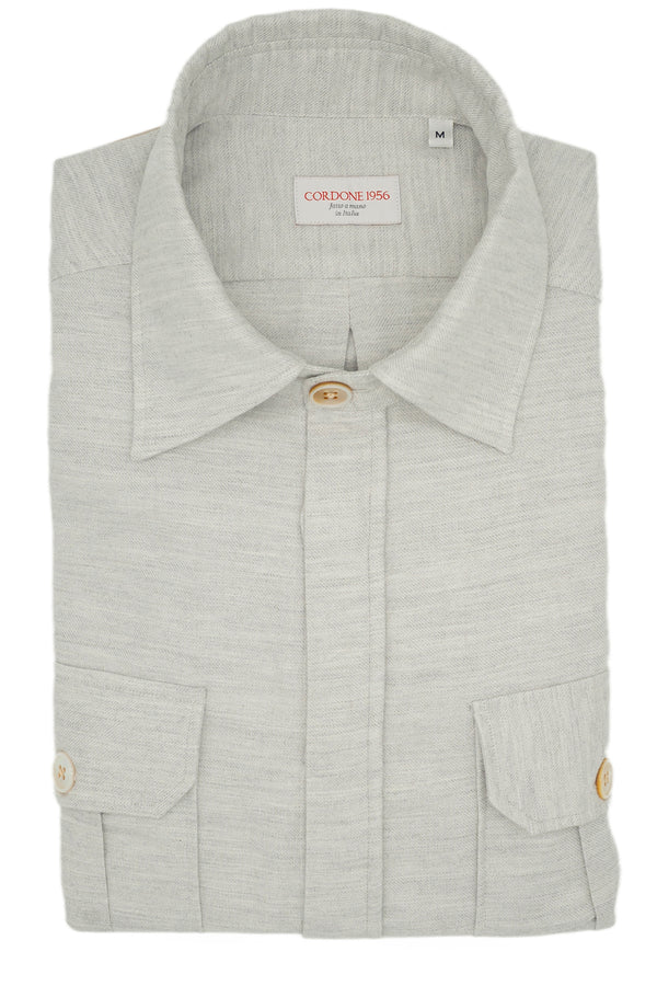 Safari Flannel Overshirt Grey Melange