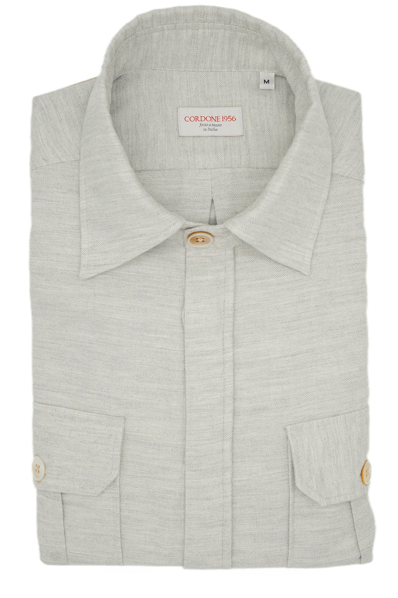 Safari Flannel Overshirt Grey Melange