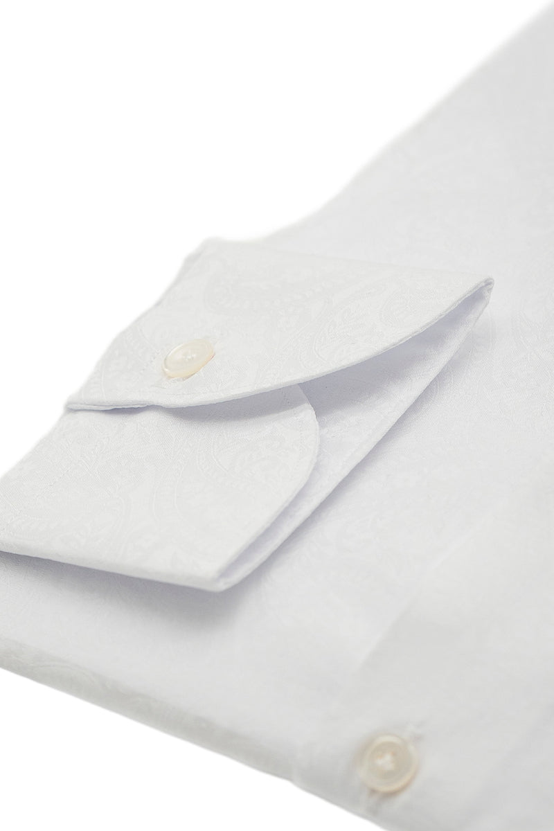 Dobby Shirt White Pasley