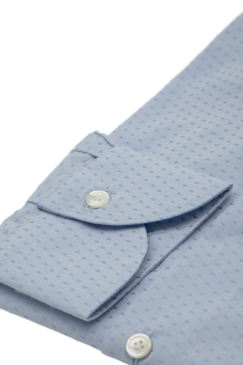 Dobby Shirt Azure Dots