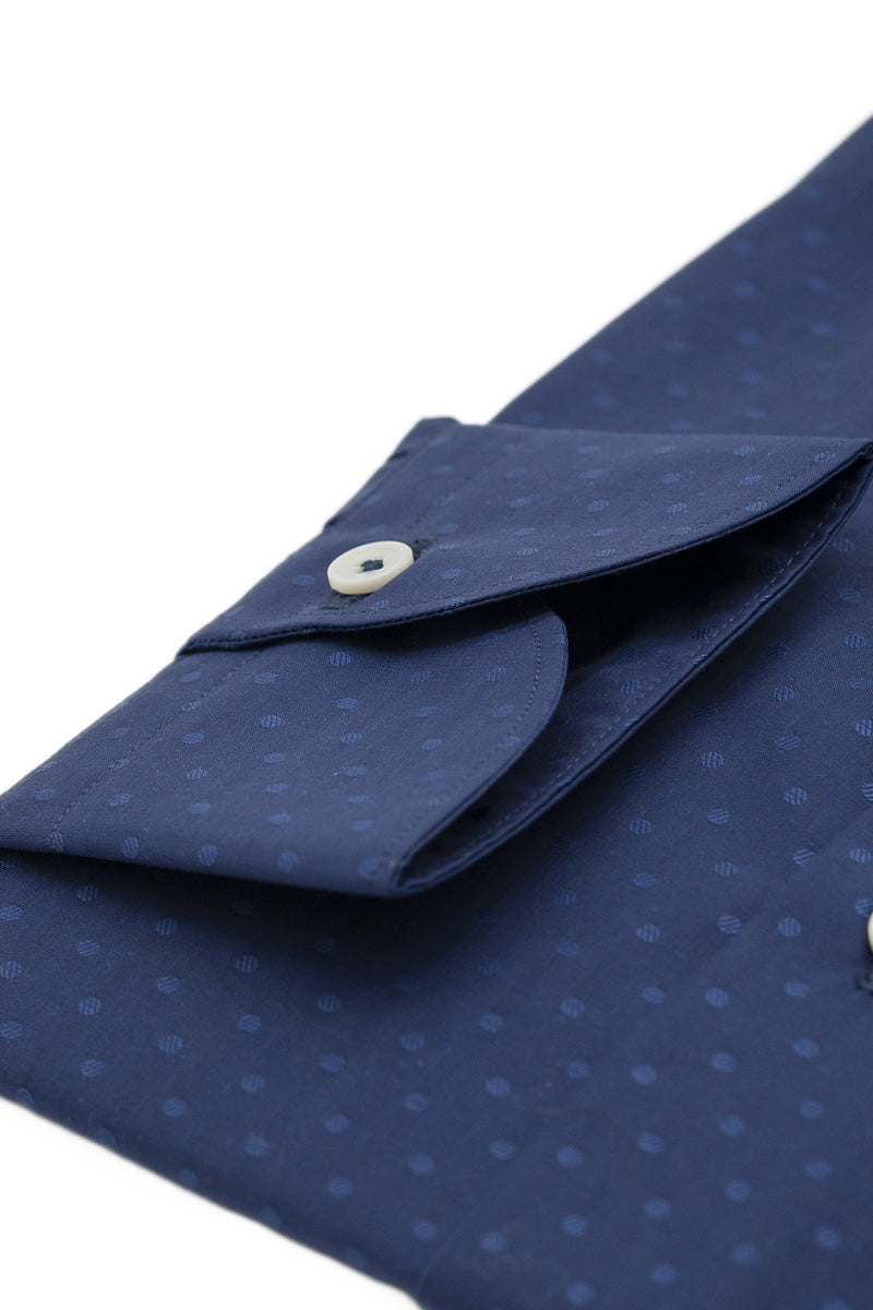 Dobby Shirt Blue Dots
