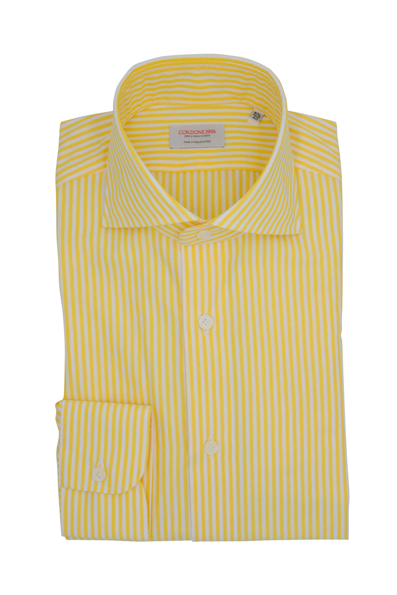 Yellow Striped Popline Shirt