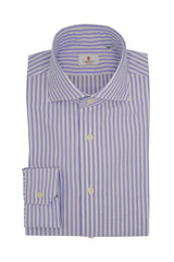 Lilac and white striped shirt