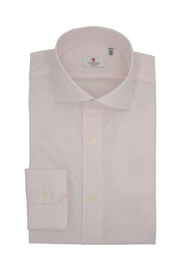 Pink narrow striped shirt