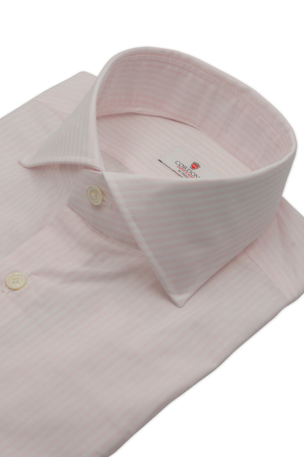 Pink narrow striped shirt