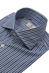 Blue narrow striped shirt