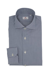 Narrow Stripe Blue and White Poplin Shirt