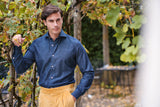 Blue Denim Shirt- Italian Cotton - Handmade in Italy