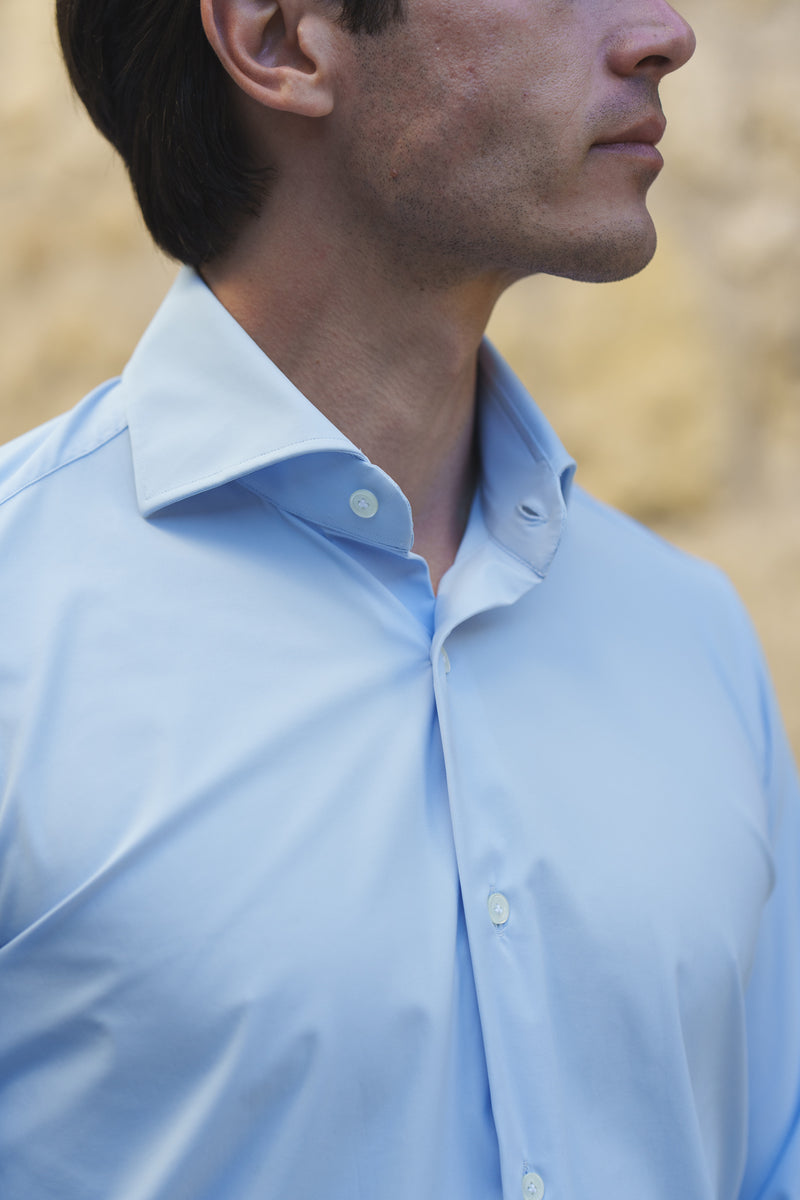 Azure No Iron Techincal Fabrics Shirt