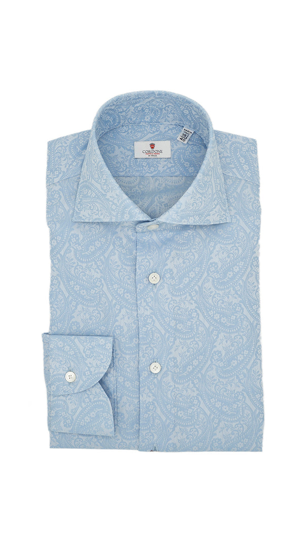 Dobby Shirt Azure Pasley