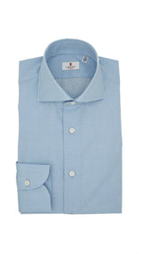 Dobby Shirt Azure Rhombs