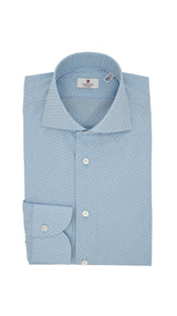 Dobby Shirt Azure Dots