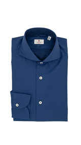 Dobby Shirt Blue Rhombs