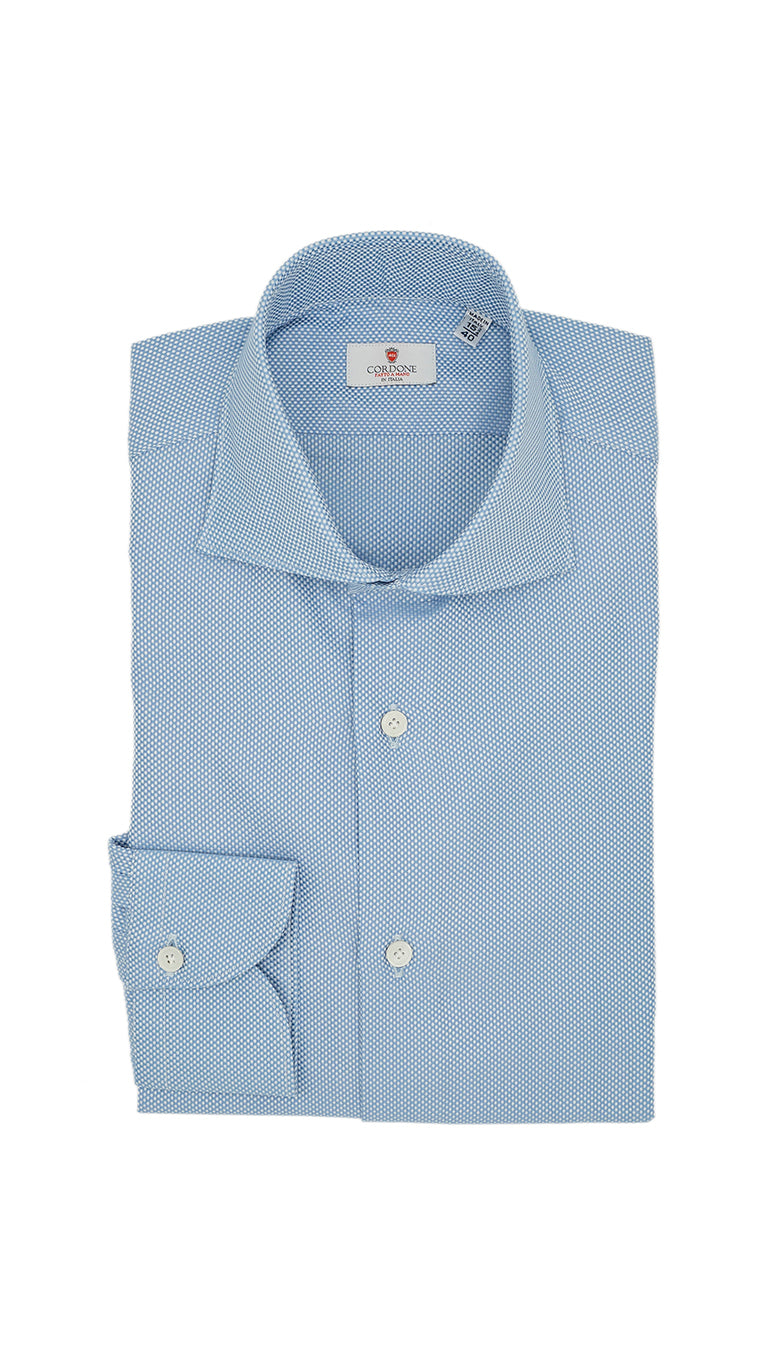 Camicia tinta unita Royalone Azzurro