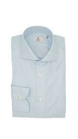 Camicia Pied-De-Poule azzurra in twill Facile Stiro