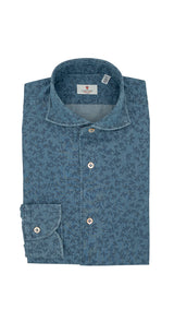 Damask Light Blue Denim Shirt