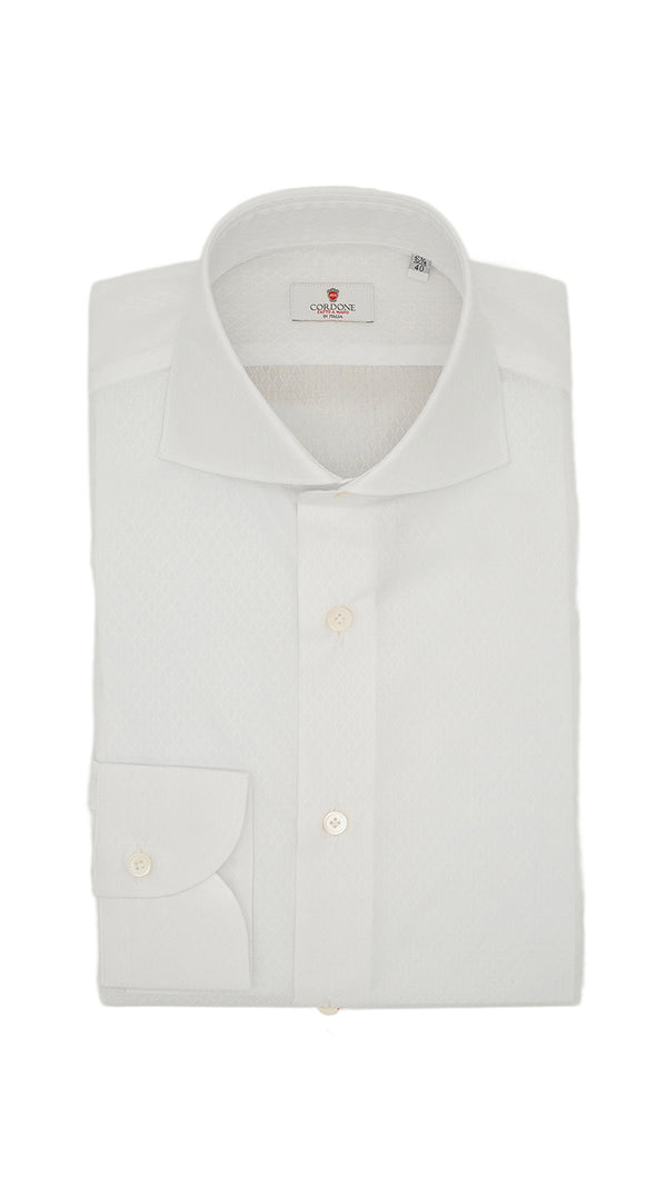 Dobby Shirt White Rhombs