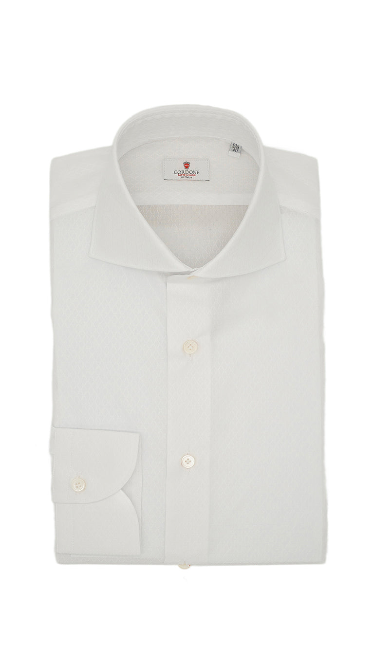 Dobby Shirt White Rhombs