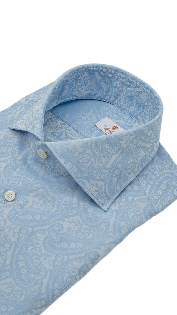 Dobby Shirt Azure Pasley
