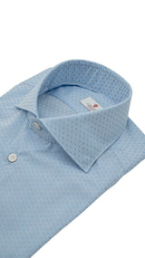 Dobby Shirt Azure Dots