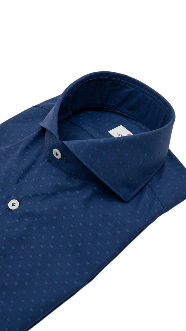 Dobby Shirt Blue Dots
